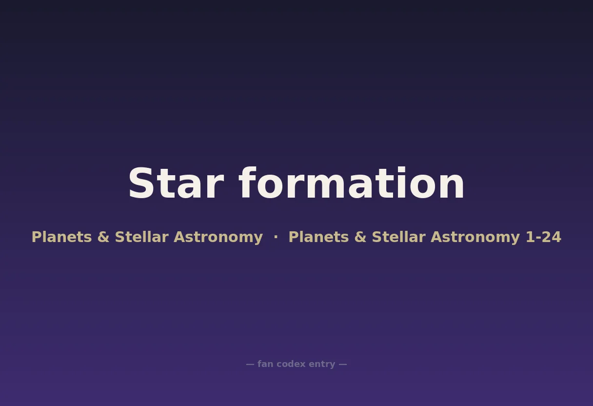 Star formation