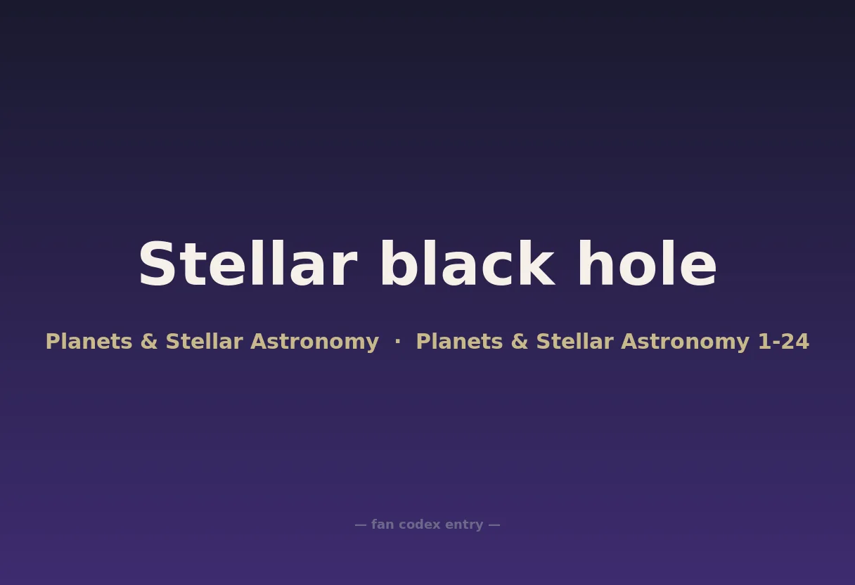 Stellar black hole
