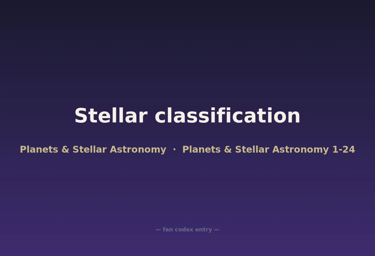 Stellar classification